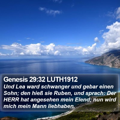 Genesis 29:32 LUTH1912 Bible Verse Image