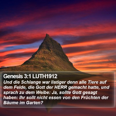 Genesis 3:1 LUTH1912 Bible Verse Image