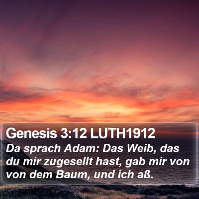 Genesis 3:12 LUTH1912 Bible Verse Image