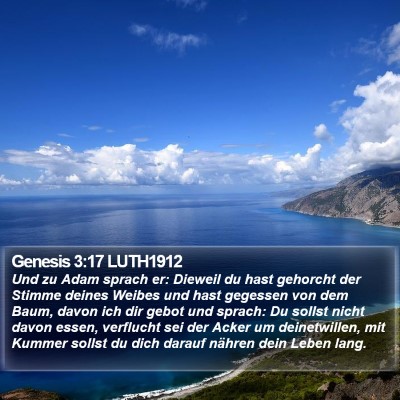 Genesis 3:17 LUTH1912 Bible Verse Image
