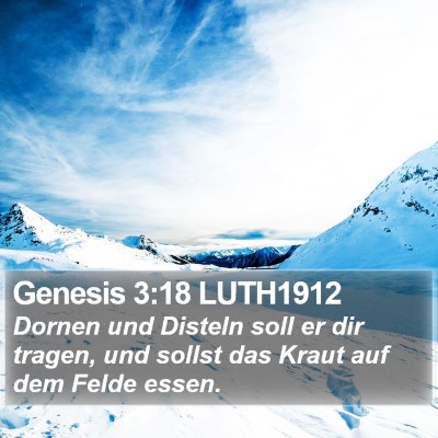 Genesis 3:18 LUTH1912 Bible Verse Image