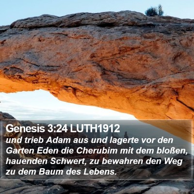 Genesis 3:24 LUTH1912 Bible Verse Image