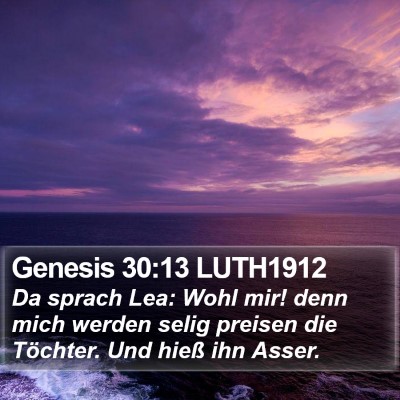 Genesis 30:13 LUTH1912 Bible Verse Image