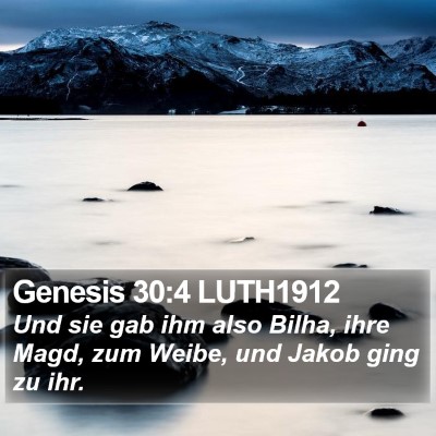 Genesis 30:4 LUTH1912 Bible Verse Image