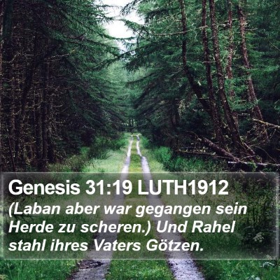 Genesis 31:19 LUTH1912 Bible Verse Image