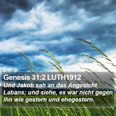 Genesis 31:2 LUTH1912 Bible Verse Image