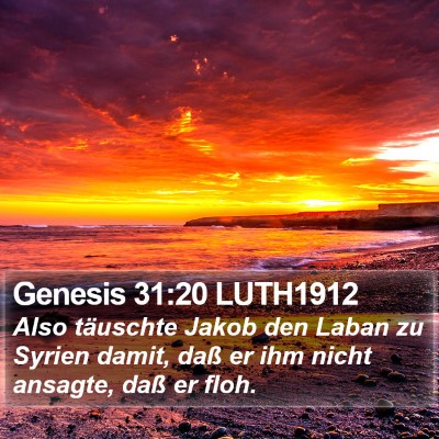 Genesis 31:20 LUTH1912 Bible Verse Image