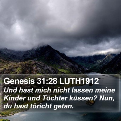 Genesis 31:28 LUTH1912 Bible Verse Image