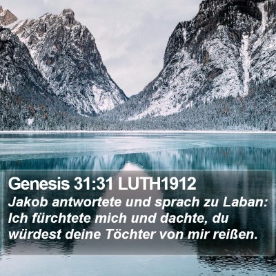 Genesis 31:31 LUTH1912 Bible Verse Image
