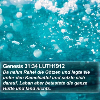 Genesis 31:34 LUTH1912 Bible Verse Image