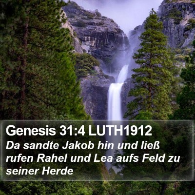 Genesis 31:4 LUTH1912 Bible Verse Image