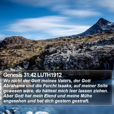 Genesis 31:42 LUTH1912 Bible Verse Image