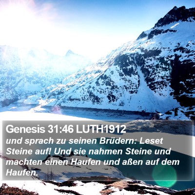 Genesis 31:46 LUTH1912 Bible Verse Image