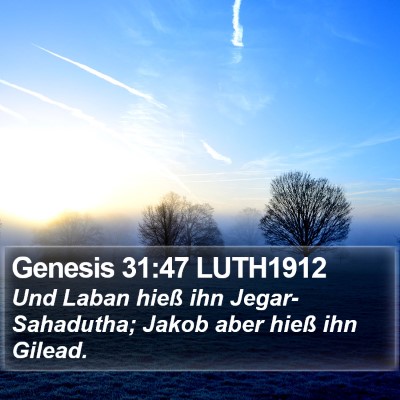 Genesis 31:47 LUTH1912 Bible Verse Image