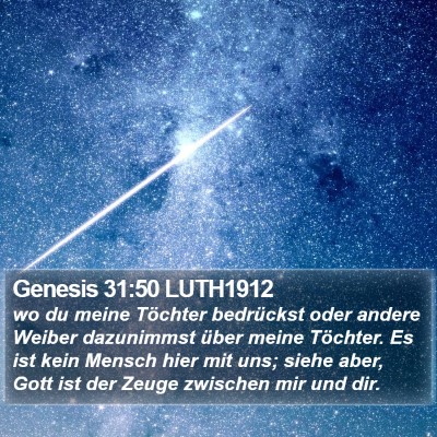 Genesis 31:50 LUTH1912 Bible Verse Image