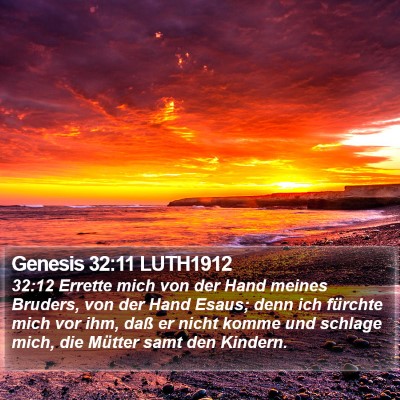 Genesis 32:11 LUTH1912 Bible Verse Image