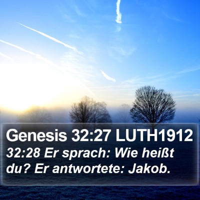 Genesis 32:27 LUTH1912 Bible Verse Image