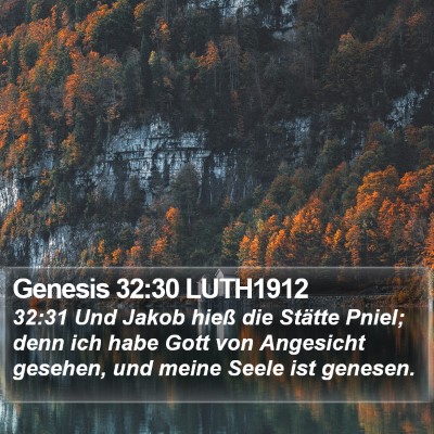 Genesis 32:30 LUTH1912 Bible Verse Image