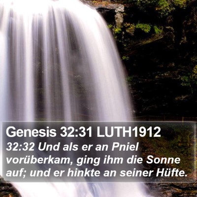 Genesis 32:31 LUTH1912 Bible Verse Image