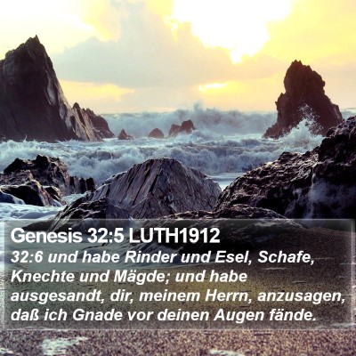 Genesis 32:5 LUTH1912 Bible Verse Image