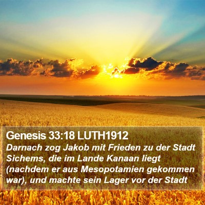 Genesis 33:18 LUTH1912 Bible Verse Image