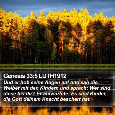 Genesis 33:5 LUTH1912 Bible Verse Image