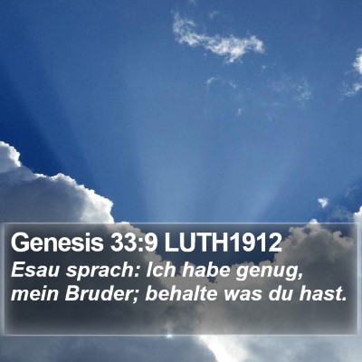 Genesis 33:9 LUTH1912 Bible Verse Image