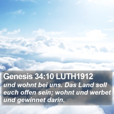 Genesis 34:10 LUTH1912 Bible Verse Image