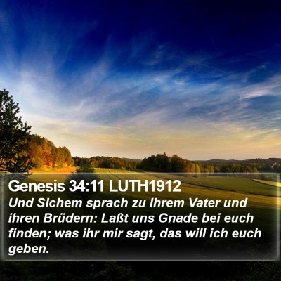 Genesis 34:11 LUTH1912 Bible Verse Image