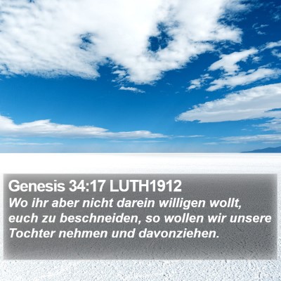 Genesis 34:17 LUTH1912 Bible Verse Image