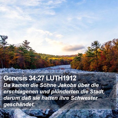 Genesis 34:27 LUTH1912 Bible Verse Image
