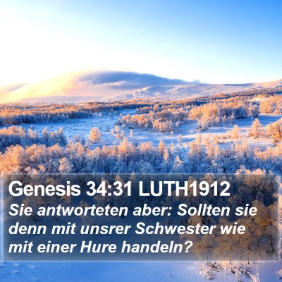 Genesis 34:31 LUTH1912 Bible Verse Image