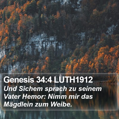 Genesis 34:4 LUTH1912 Bible Verse Image