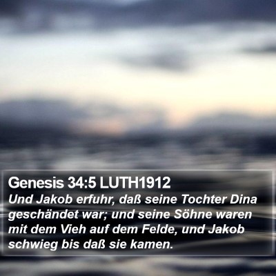 Genesis 34:5 LUTH1912 Bible Verse Image
