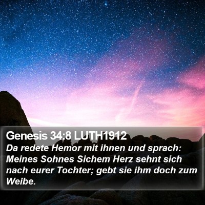 Genesis 34:8 LUTH1912 Bible Verse Image