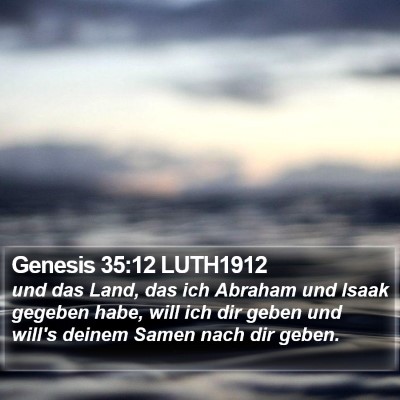 Genesis 35:12 LUTH1912 Bible Verse Image