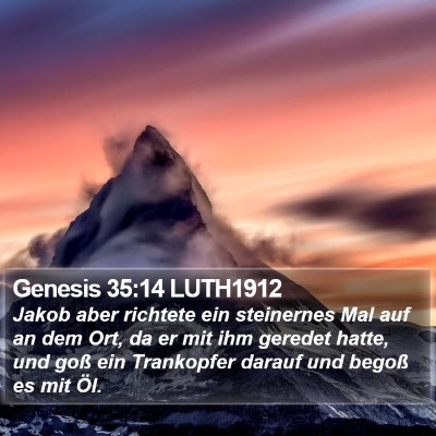 Genesis 35:14 LUTH1912 Bible Verse Image