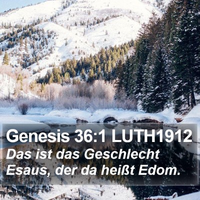Genesis 36:1 LUTH1912 Bible Verse Image
