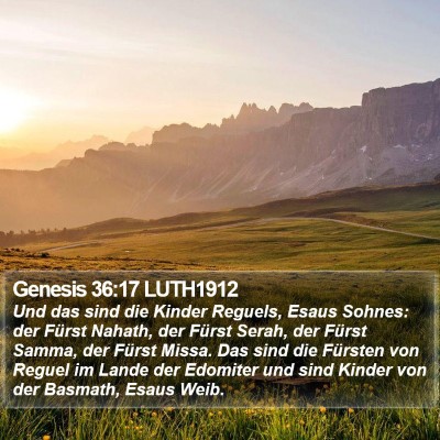 Genesis 36:17 LUTH1912 Bible Verse Image