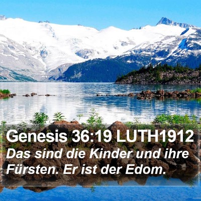 Genesis 36:19 LUTH1912 Bible Verse Image