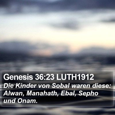 Genesis 36:23 LUTH1912 Bible Verse Image