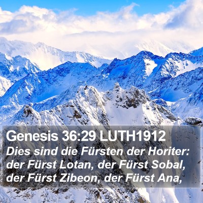 Genesis 36:29 LUTH1912 Bible Verse Image