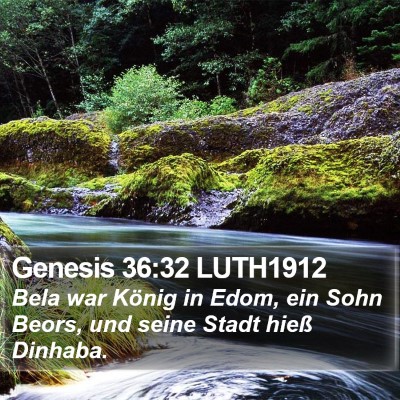 Genesis 36:32 LUTH1912 Bible Verse Image