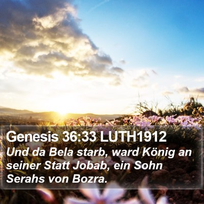 Genesis 36:33 LUTH1912 Bible Verse Image