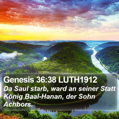 Genesis 36:38 LUTH1912 Bible Verse Image