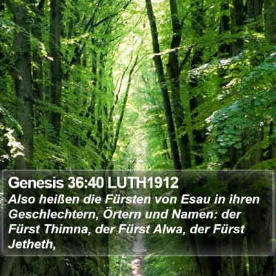 Genesis 36:40 LUTH1912 Bible Verse Image