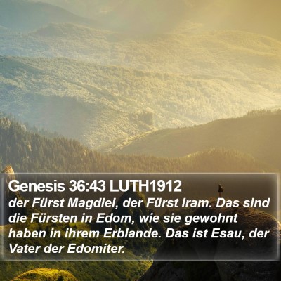 Genesis 36:43 LUTH1912 Bible Verse Image