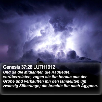 Genesis 37:28 LUTH1912 Bible Verse Image