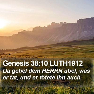 Genesis 38:10 LUTH1912 Bible Verse Image