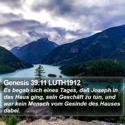 Genesis 39:11 LUTH1912 Bible Verse Image